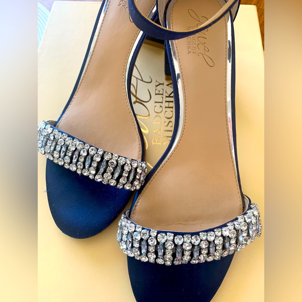 Badgley Mishka Jewel-James Satin Block Heel